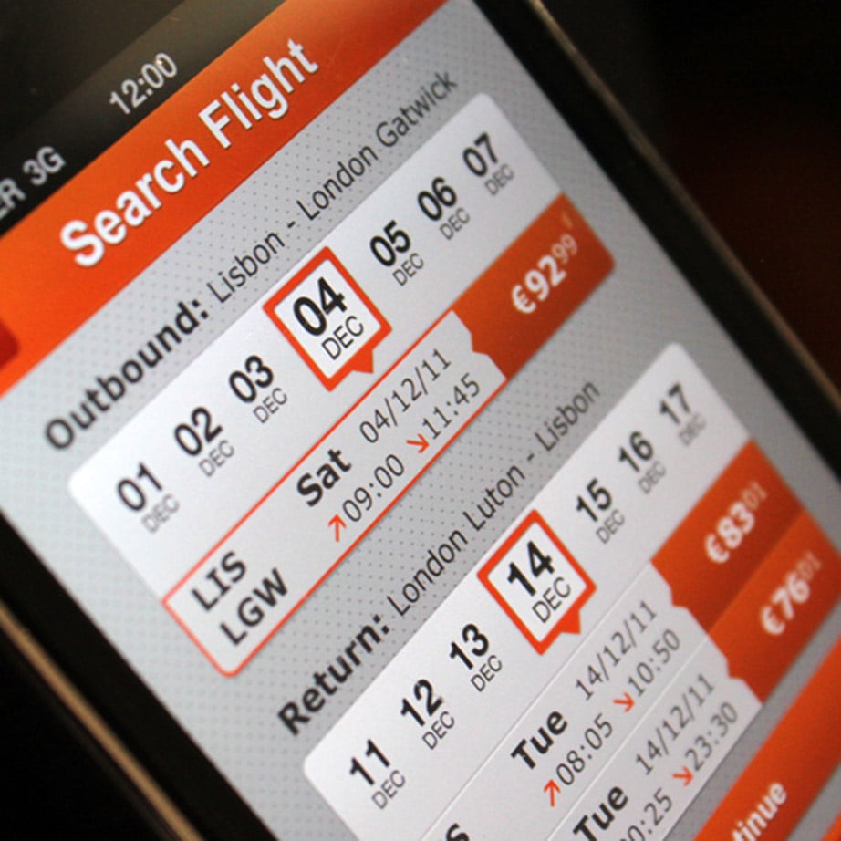 EasyJet iPhone application