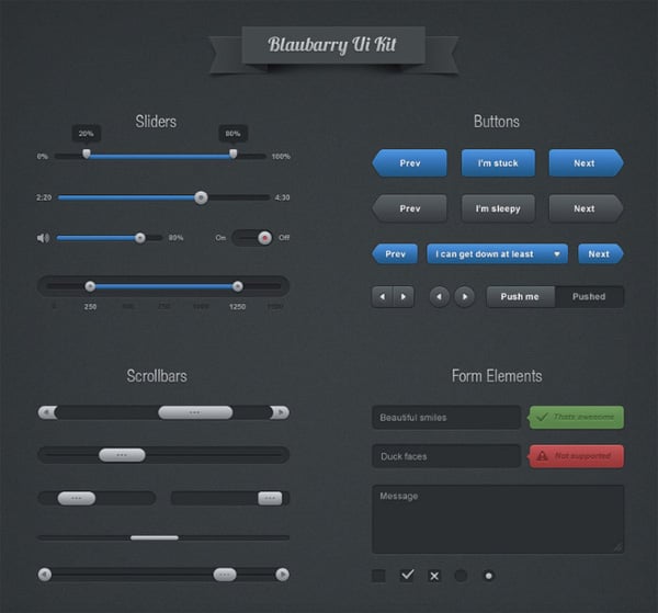 Download free UI kit PSD