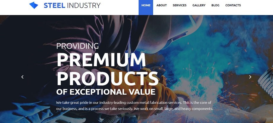 Steel Industry Website Template