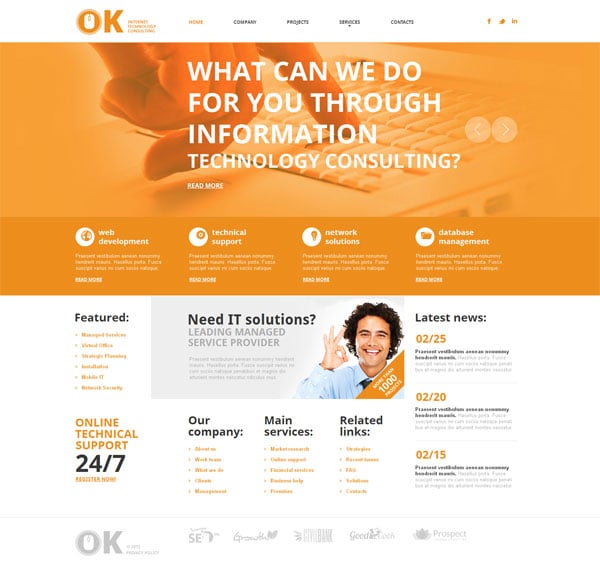 Absolutely Cool Website Templates with jQuery Content Sliders